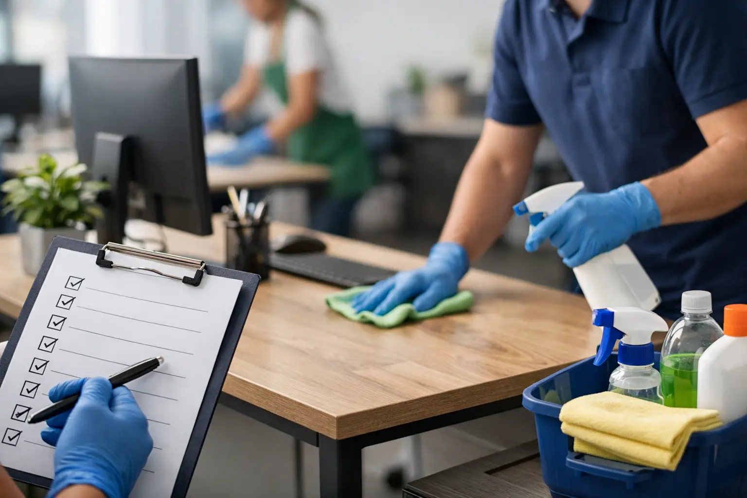 Daily Weekly Cleaning Checklist for Workspaces